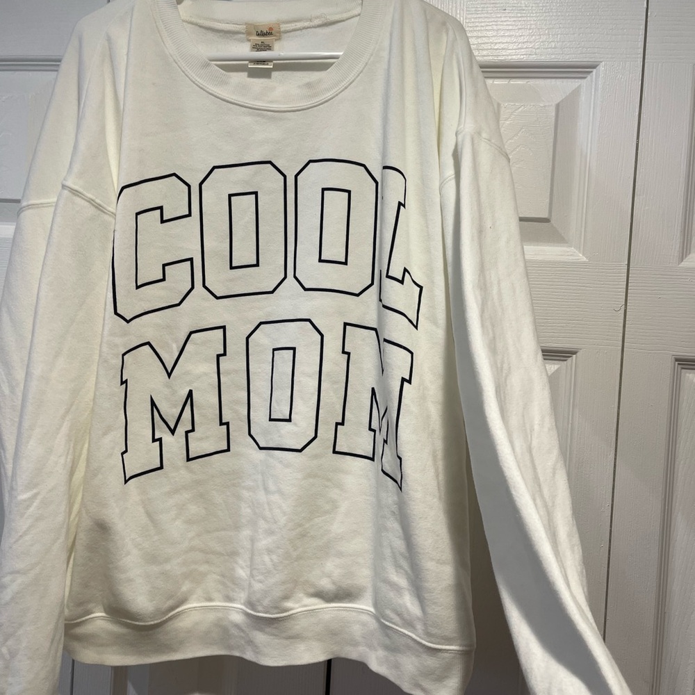 White Tullabee 'Cool Mom' Sweatshirt